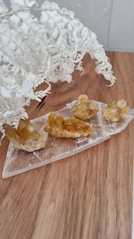 Natural citrine cluster