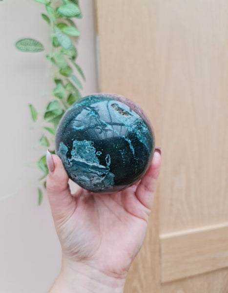 Ocean jasper sphere
