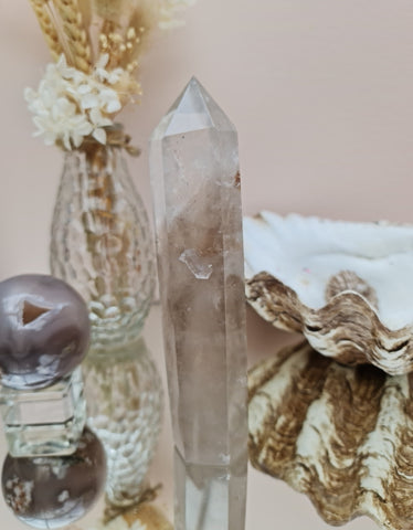 Smokey quartz tower