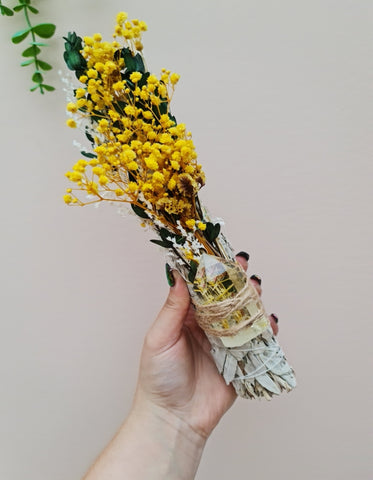 Large citrine sage wand
